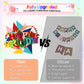 Danadia Rainbow 3D Happy Birthday Banner, Pre-Strung Felt Party Decorations