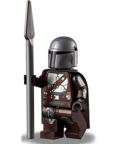 LEGO Star Wars The Mandalorian (Din Djarin/Mando) Minifigure - with Silver Beskar Armor and Cape