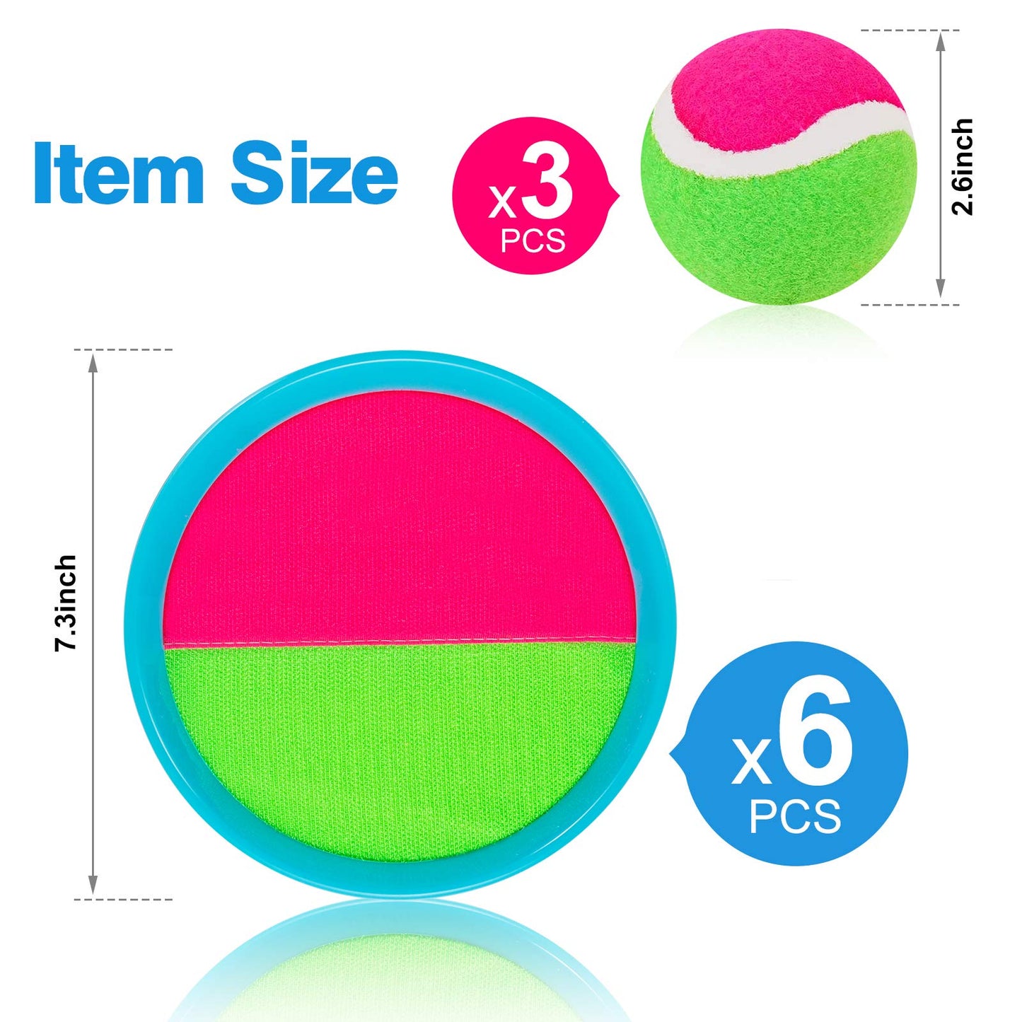 Outdoor Games, Toss and Ball Set, Beach Toys for Kids Ages 4-8, Pool Toys