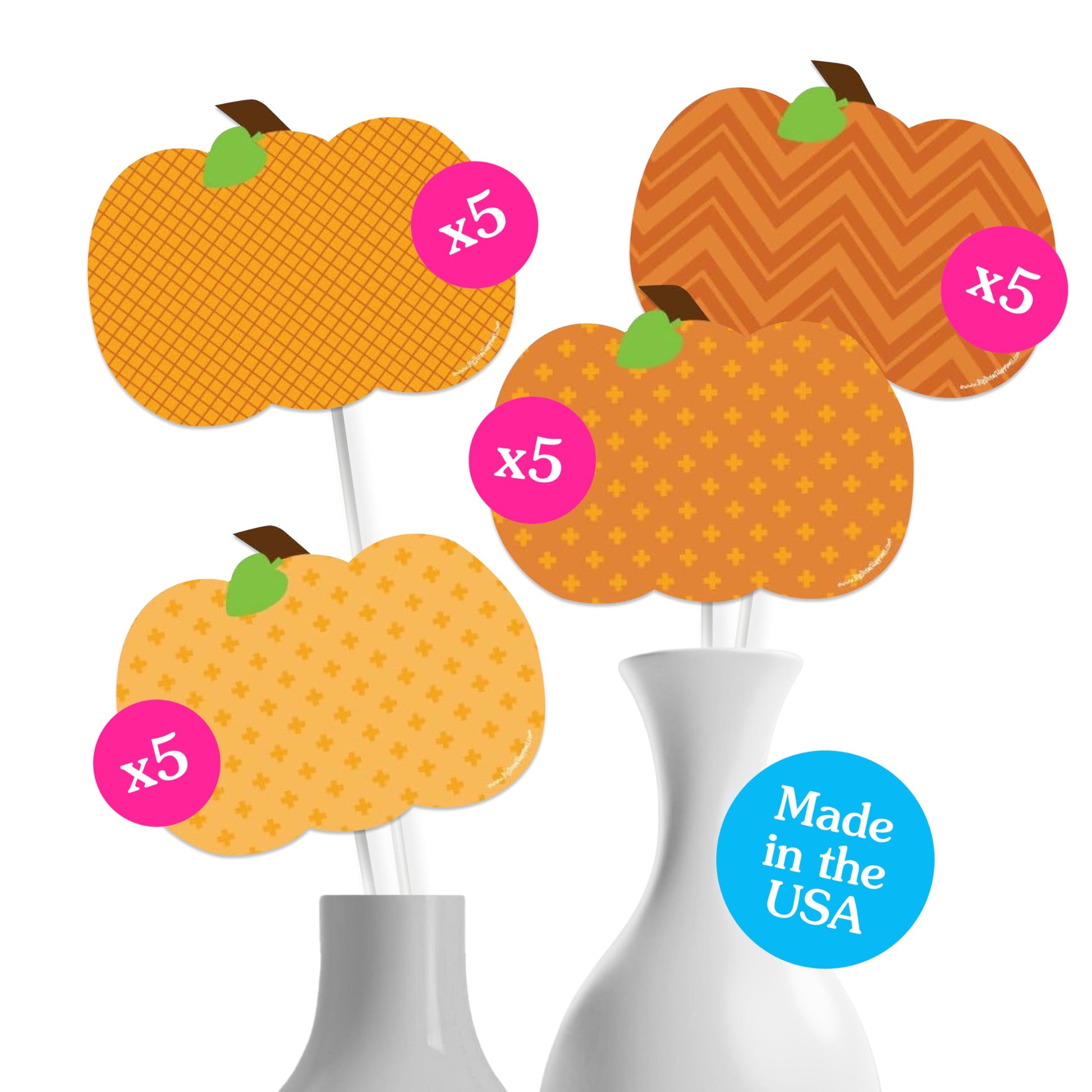 Big Dot of Happiness Pumpkin Patch - Pumpkin Decorations - Fall Decorations - Thanksgiving Decorations - Pumpkin Cutouts - Halloween Decorations