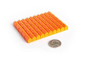 Plastic Houses: Orange Color Board Game Replacement House | 50 Pieces