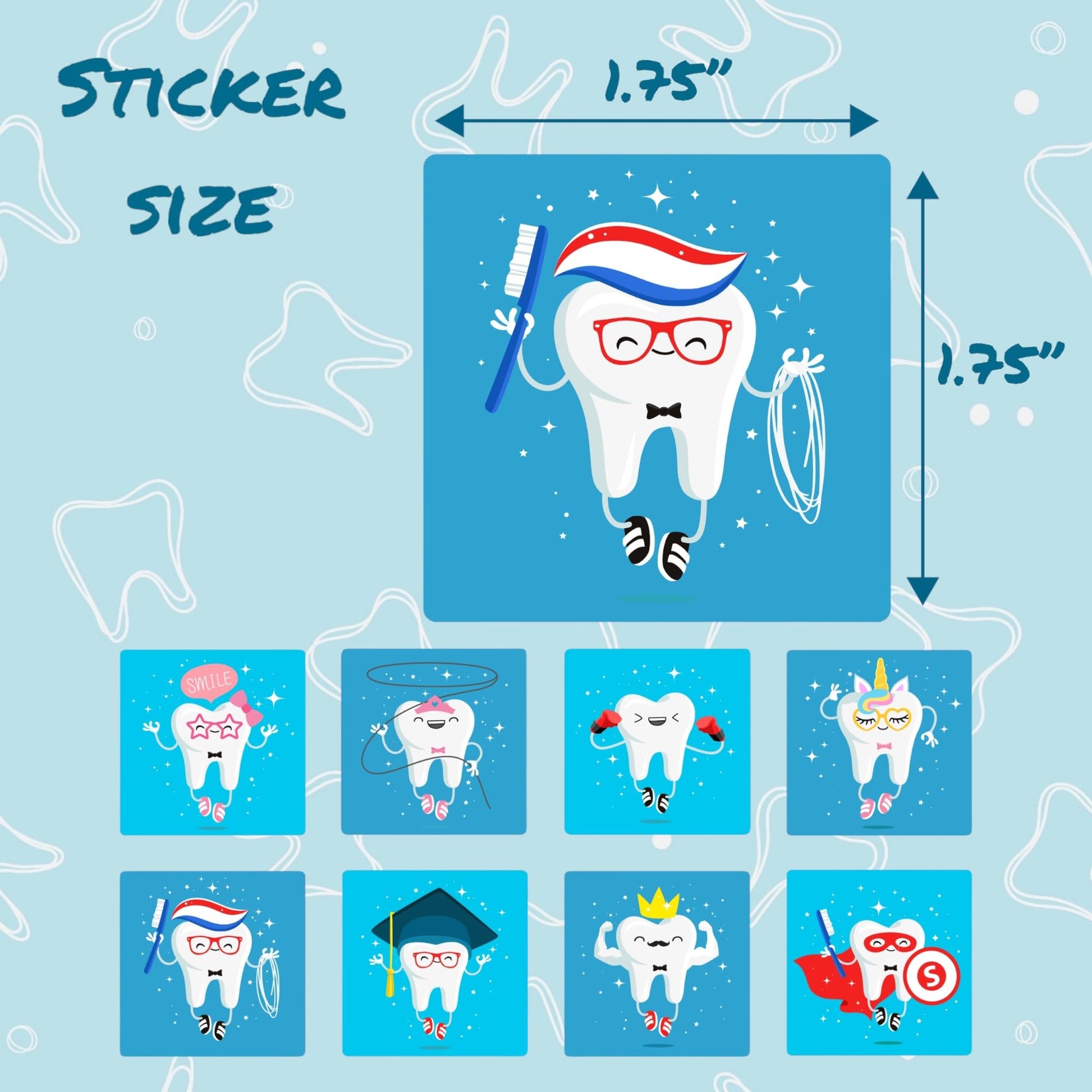 320PCS Dental Stickers for Kids, Lost Tooth & Brush Teeth Rewards