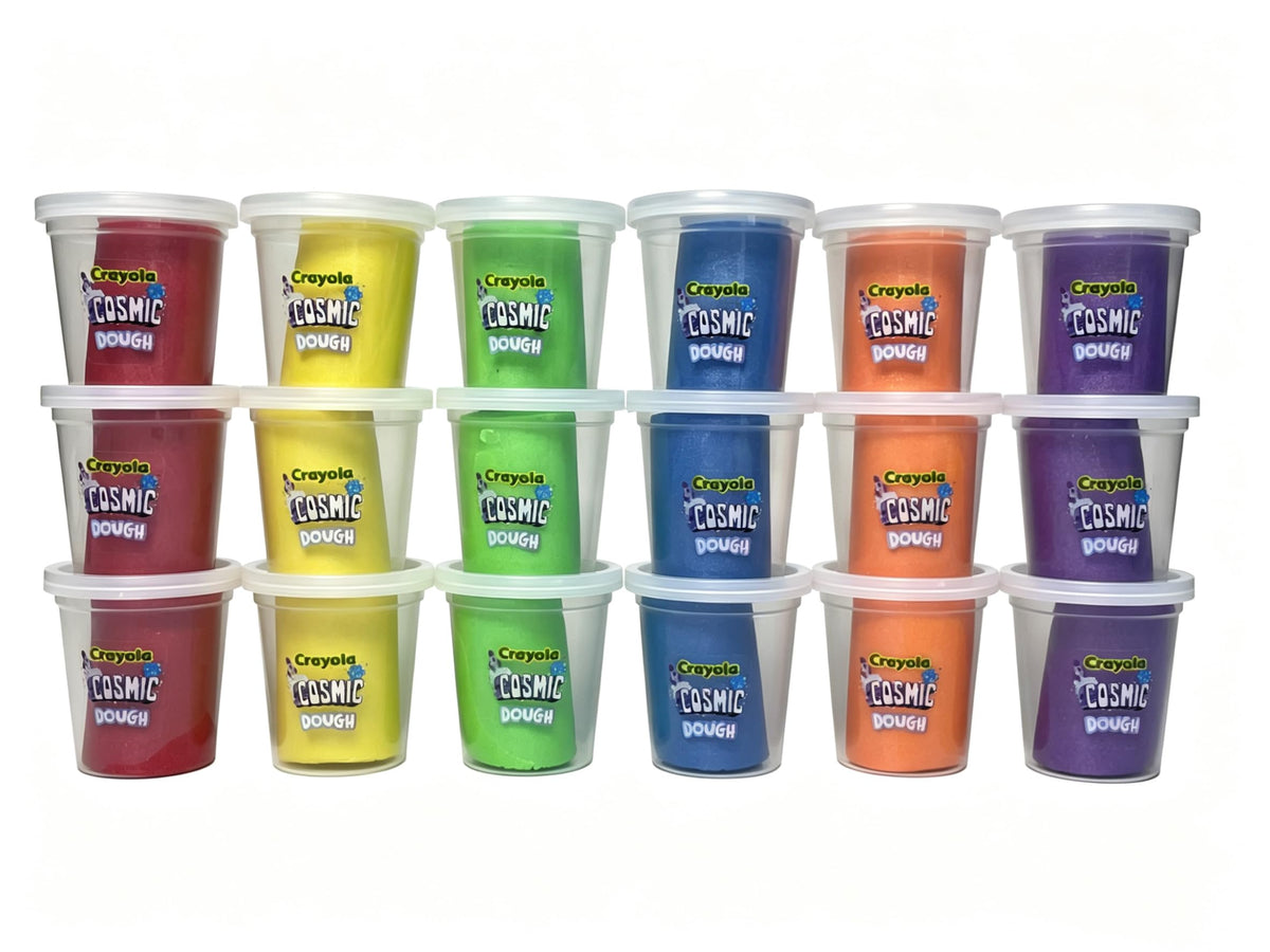 Crayola Special Effects Dough in 3oz Tubs in Pearl, Cosmic & Neon - Party Favors, Fidget Toys, Sparkling Colors, Creative Play, Safe Non-Toxic,