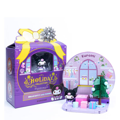 Hamee Sanrio Hello Kitty and Friends Holiday Collection Cute Building Blocks Figure Set - [Birthday Gift, Party Favor, Gift Basket Filler, Stress