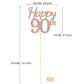 Happy 90th Birthday Centerpiece for Table, Double-Sided Glitter Party Decorations, Fabulous Table Toppers for Anniversary (Rose Gold, 10 Pack)