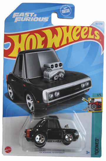 Hot Wheels '70 Dodge Charger, Tooned 1/5 Fast & Furious 161/250 [Black]