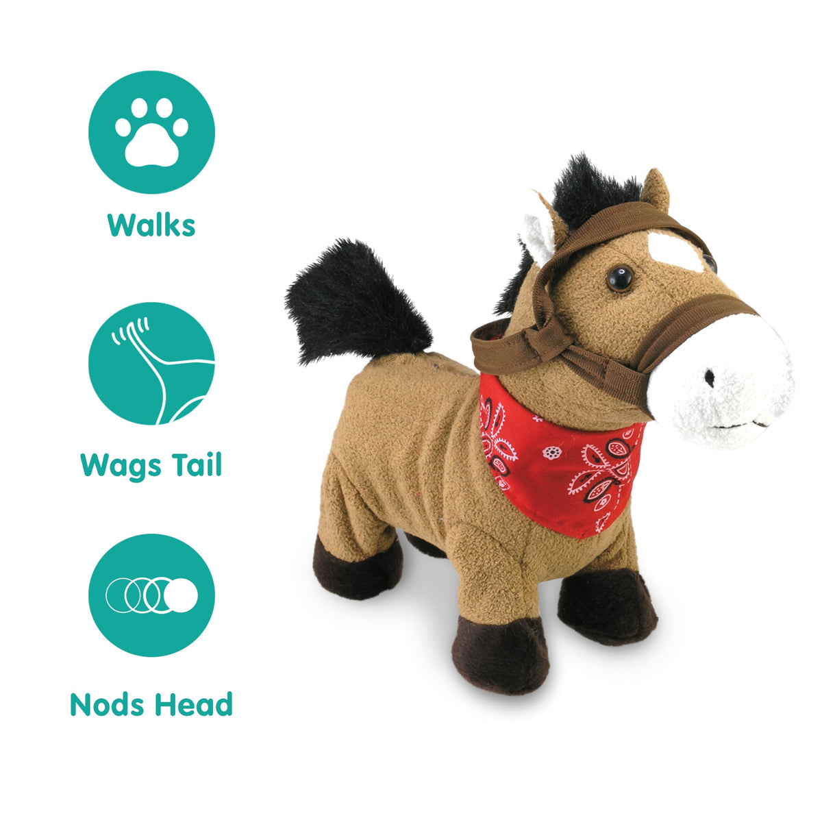Cuddle Barn Gallop - Animated Plush Horse Toy Moves, Neighs, Sings, 10 in