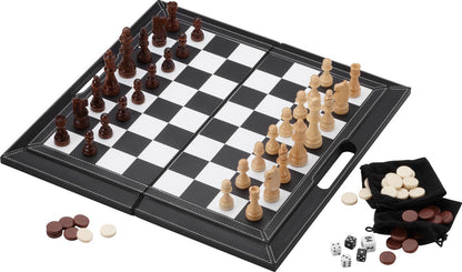 Mainstreet Classics 3-in-1 Leatherette Game Set