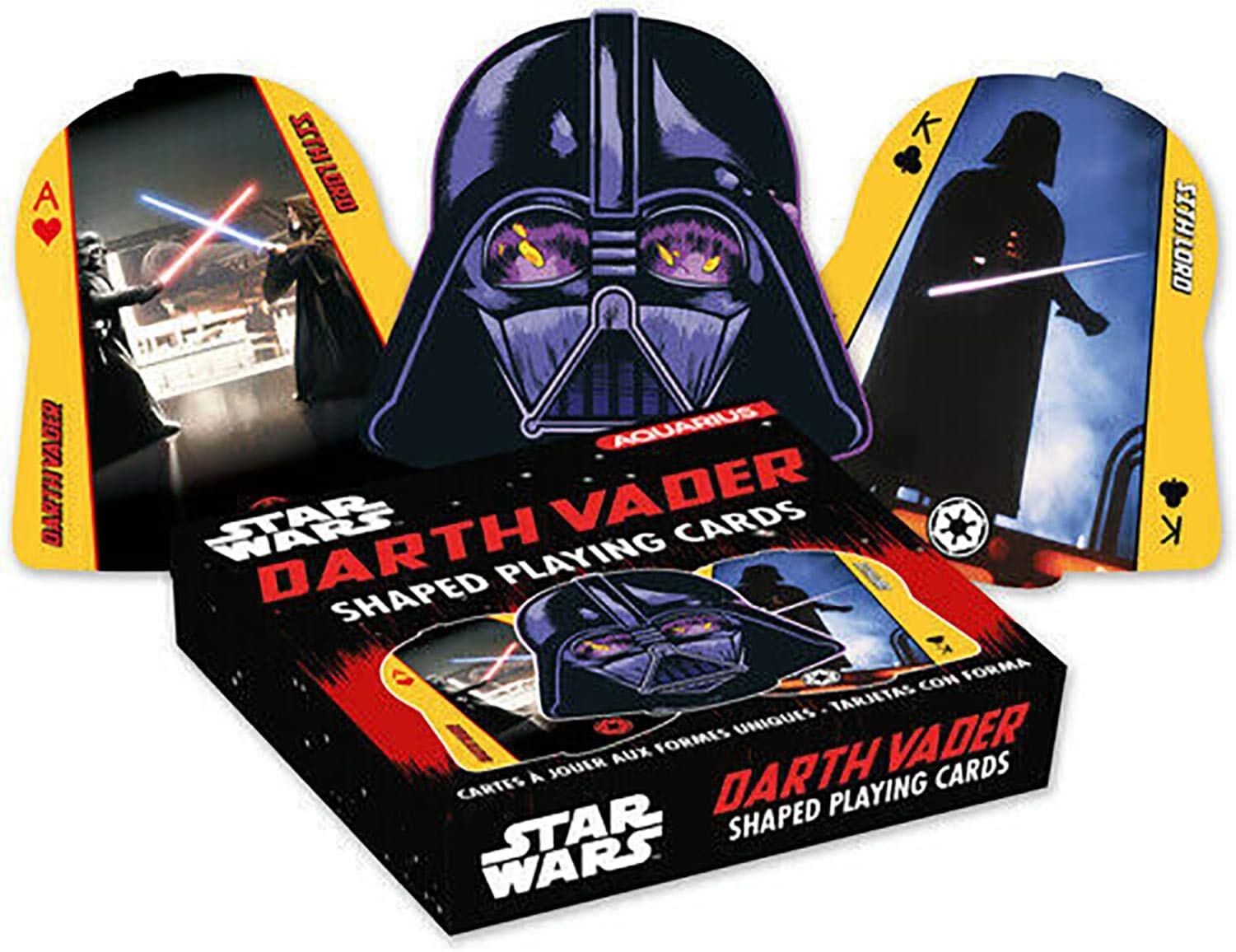 AQUARIUS Star Wars Darth Vader Shaped Playing Cards | 52 Card Deck + 2 Jokers