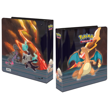 Ultra PRO - Gallery Series: Scorching Summit 2” Album for Pokémon ft. Charizard, Salazzle, Torkoal, & Alolan Marowak, Pair with 9-Pocket Pages for the