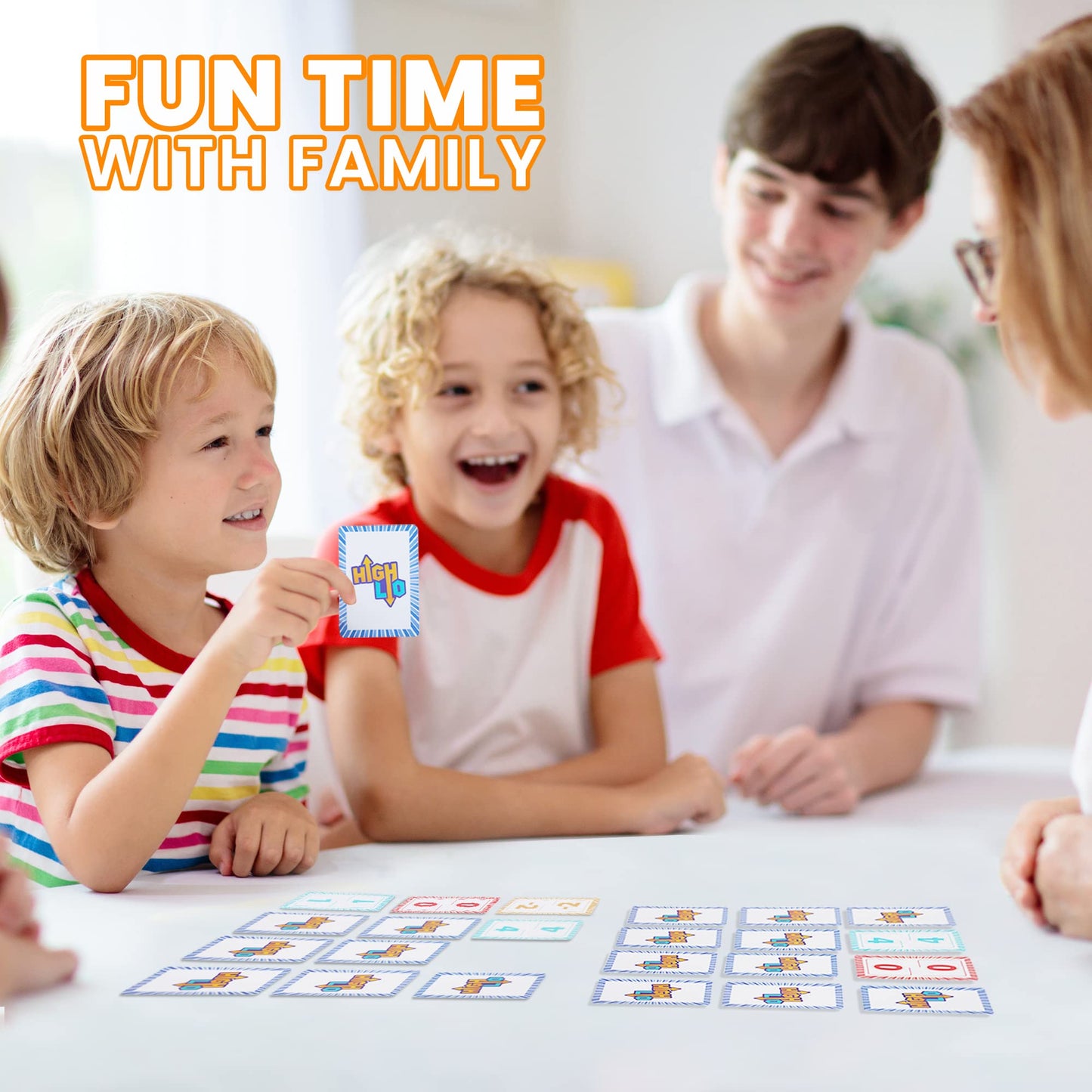 Point Games High-Lo Card Games for Families, Adults & Kids, Family Game Night Fun of Highs & Lows for All Ages, Durable Playing Cards, 2-8 Players