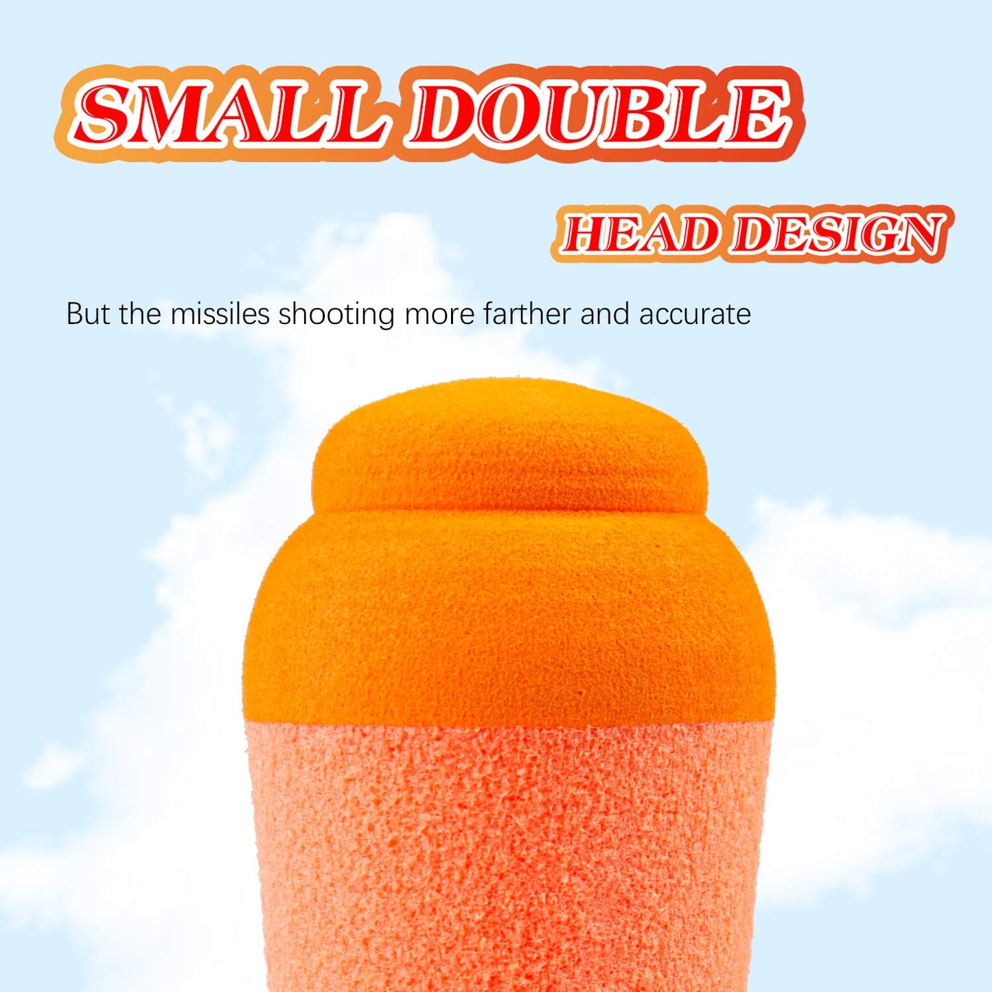 Aevdor 6-Pack Mega Missile Refills for Select Nerf Launchers, Orange