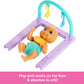 Barbie Skipper Doll & Nursery Playset with Accessories, Includes Twin Baby Dolls, Crib, Swing, See-Saw & More