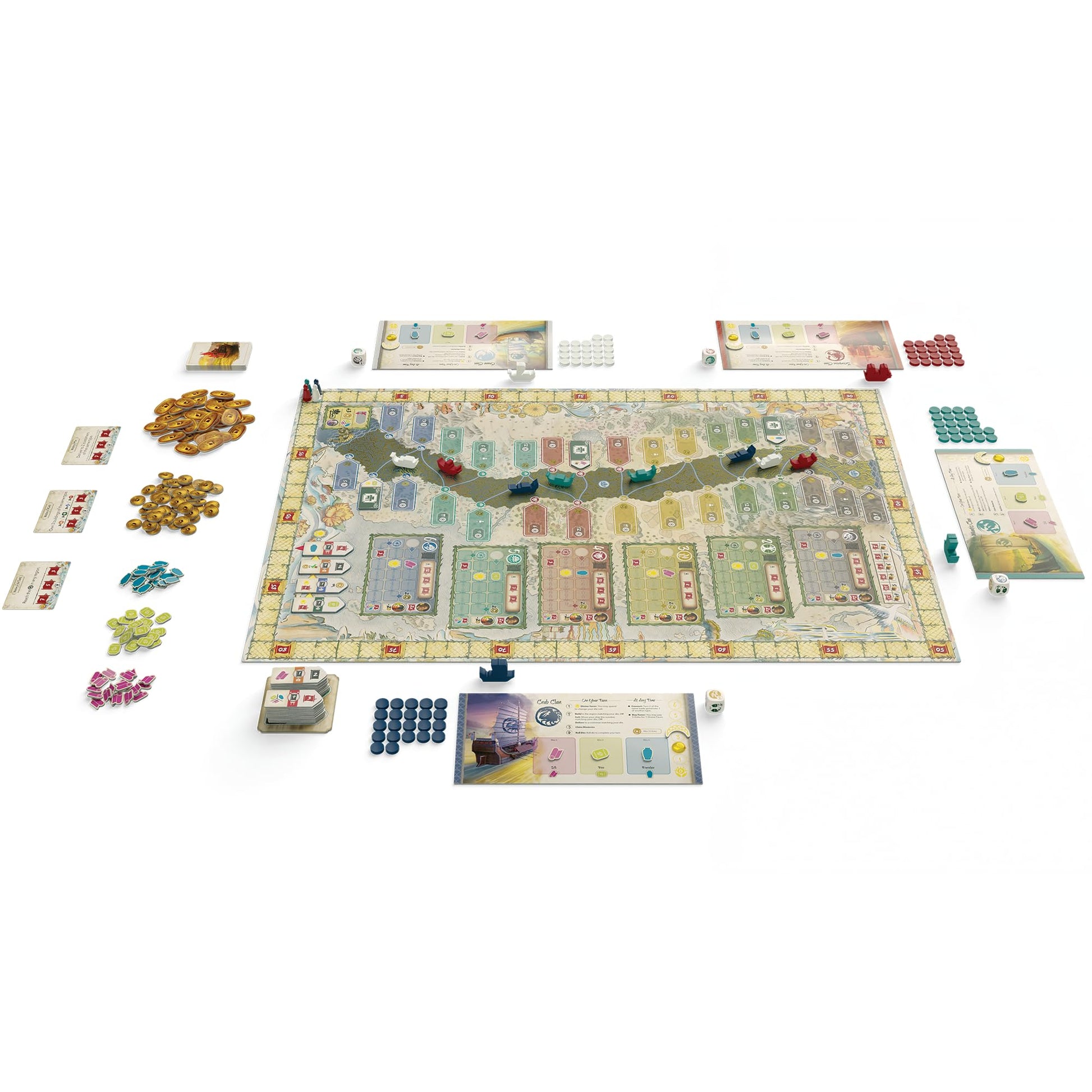 Asmodee River of Gold Board Game - Build Your Trade Empire in Legendary Rokugan, Includes Patrons Mini-Expansion, Strategy Game for Kids & Adults