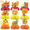 Fall Table Honeycomb Centerpieces, Thanksgiving 3D Honeycomb Centerpieces Topper Harvest Truck Sunflower Mushroom Pumpkin Orange Sign Autumn Party
