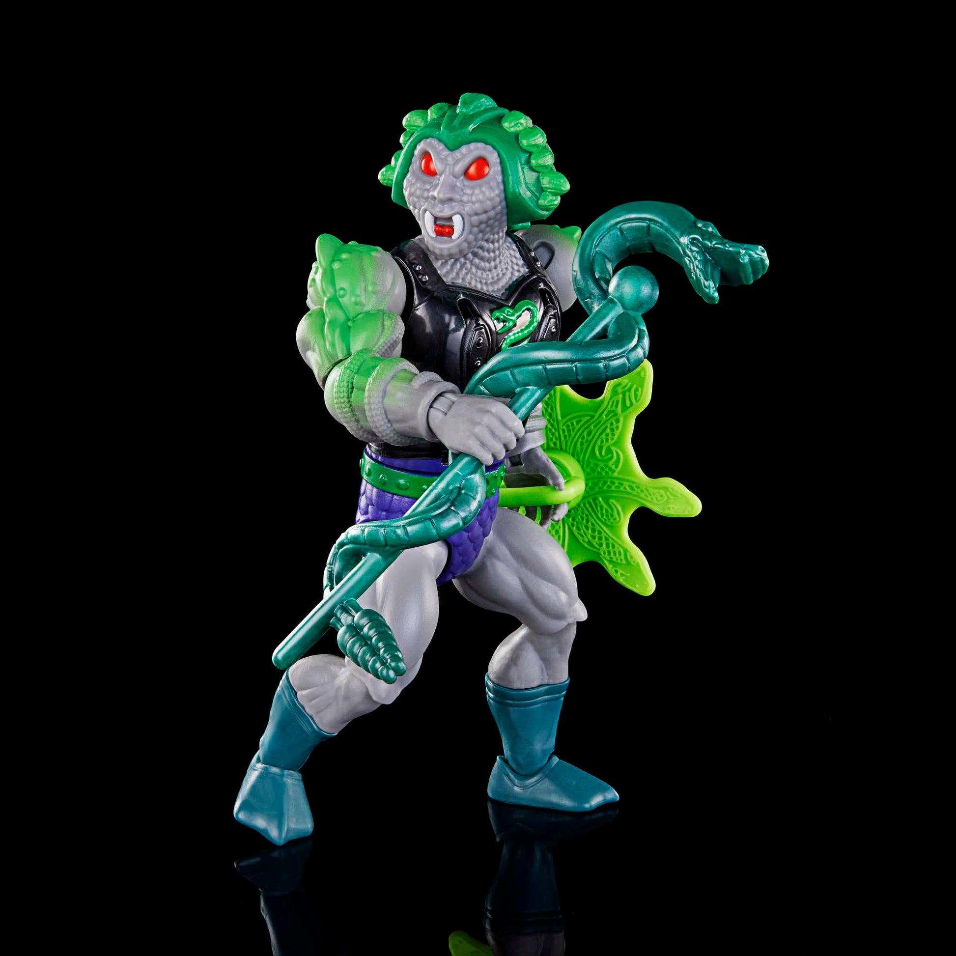 Masters of the Universe Origins Action Figure Toy with Accessories, Deluxe Snake Face 5.5-in MOTU Collectible