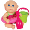 Cabbage Patch Kids Beach Time Tiny Newborn with Pink Toy Floatie, Pail and Shovel and Watermelon Swimsuit - 9 Inch CPK Dolls - Grow Your Cabbage Patch