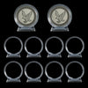 Eukkee Acrylic Challenge Coin Stand Set Military Coin Display Holder Vertical Coin Rack for 1.57 Inch Diameter Coins (10pcs/Set)