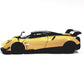KiNSMART - 2016 Pagani Huayra BC 5" 1:38 Scale Die Cast Metal Model Toy Car w/Pullback Action (Yellow)
