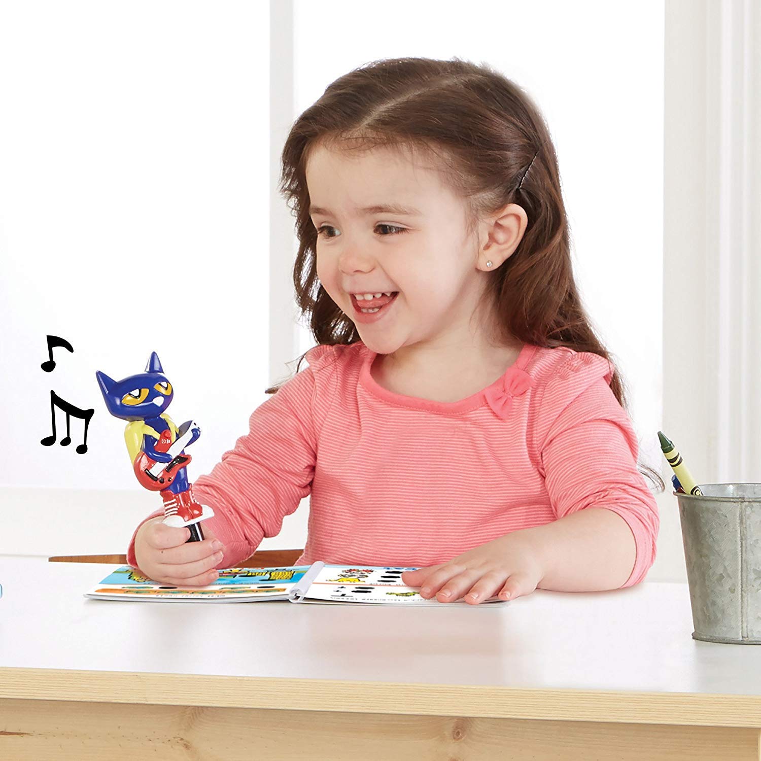 Educational Insights Hot Dots Jr. Pete the Cat - I Love Preschool Set with Interactive Pen, Math & Reading Workbooks, 200+ Multi-Subject Lessons, Ages