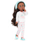 Glitter Girls - 14-Inch Slumber Party Doll - Brown Hair & Green Eyes - Bunny Pajama Outfit & Headband - 3+ Years- Eniko