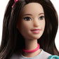 Barbie Princess Adventure Renee Doll (12-inch Brunette) in Fashion and Accessories, with Smart Phone, Purse, Travel Mug and Tiara, Gift for 3 to 7