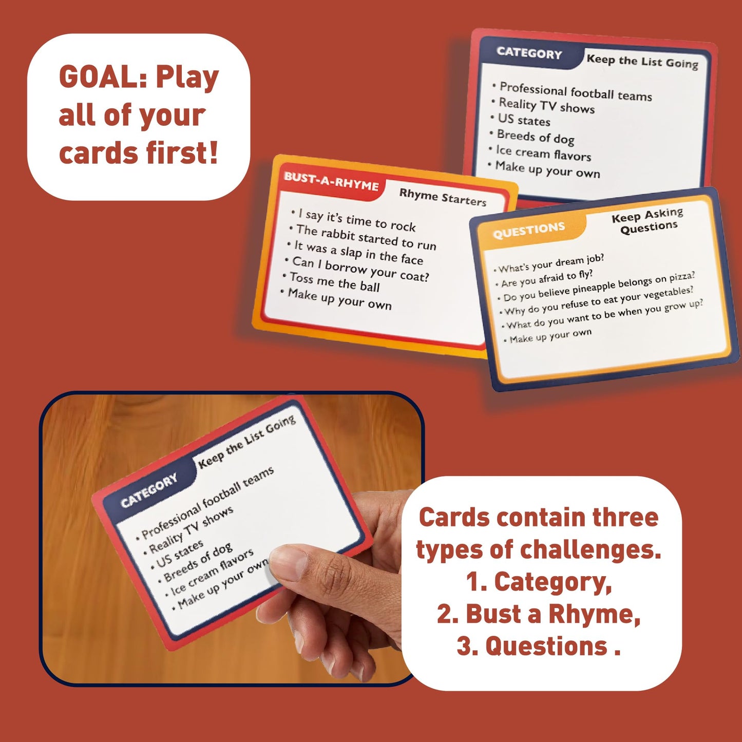 Pass the Torch Party Game for Teens and Families Ages 10+ Fast Thinking Word Challenge Card Games for Groups 3-10 Players - Gift for Kids and Adults