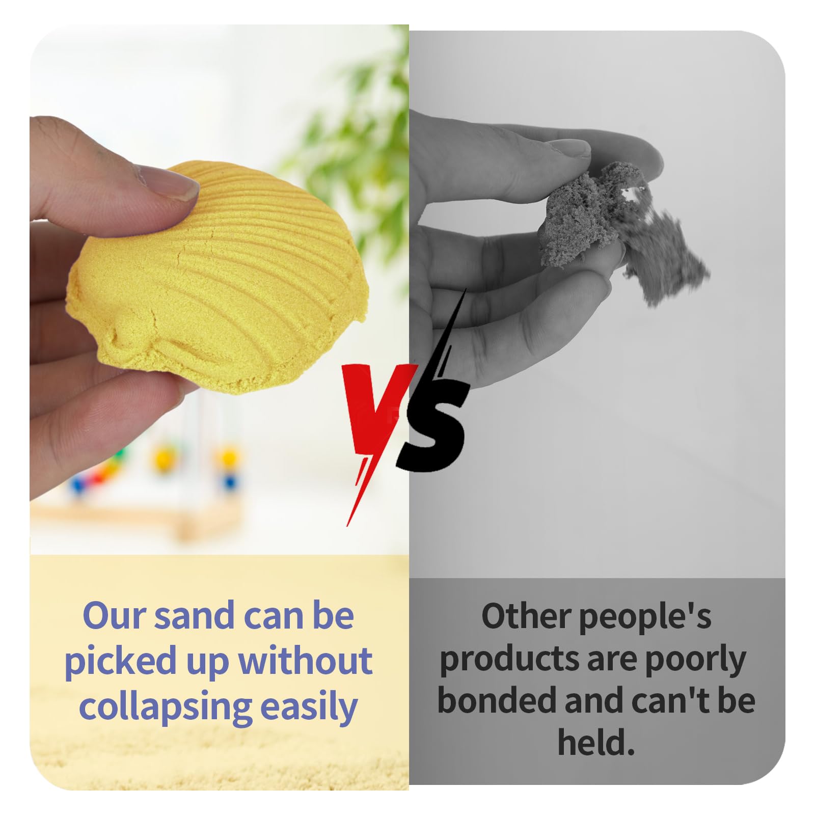 Minyaluck Play Sand Bulk Kit,6 Color 5.3 Lb Magic 48 Molds,Sensory Toy Art Moldable Self-Sticking Kids Bulk Sand for Valentine's Day Classroom Home
