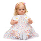 KOKOMANDY Realistic Reborn Toddler Dolls Girls 24 Inch Soft Cloth Body Silicone Baby Doll Cuter Weighted Baby Real Size Blonde Curly Hair Blue Eyes