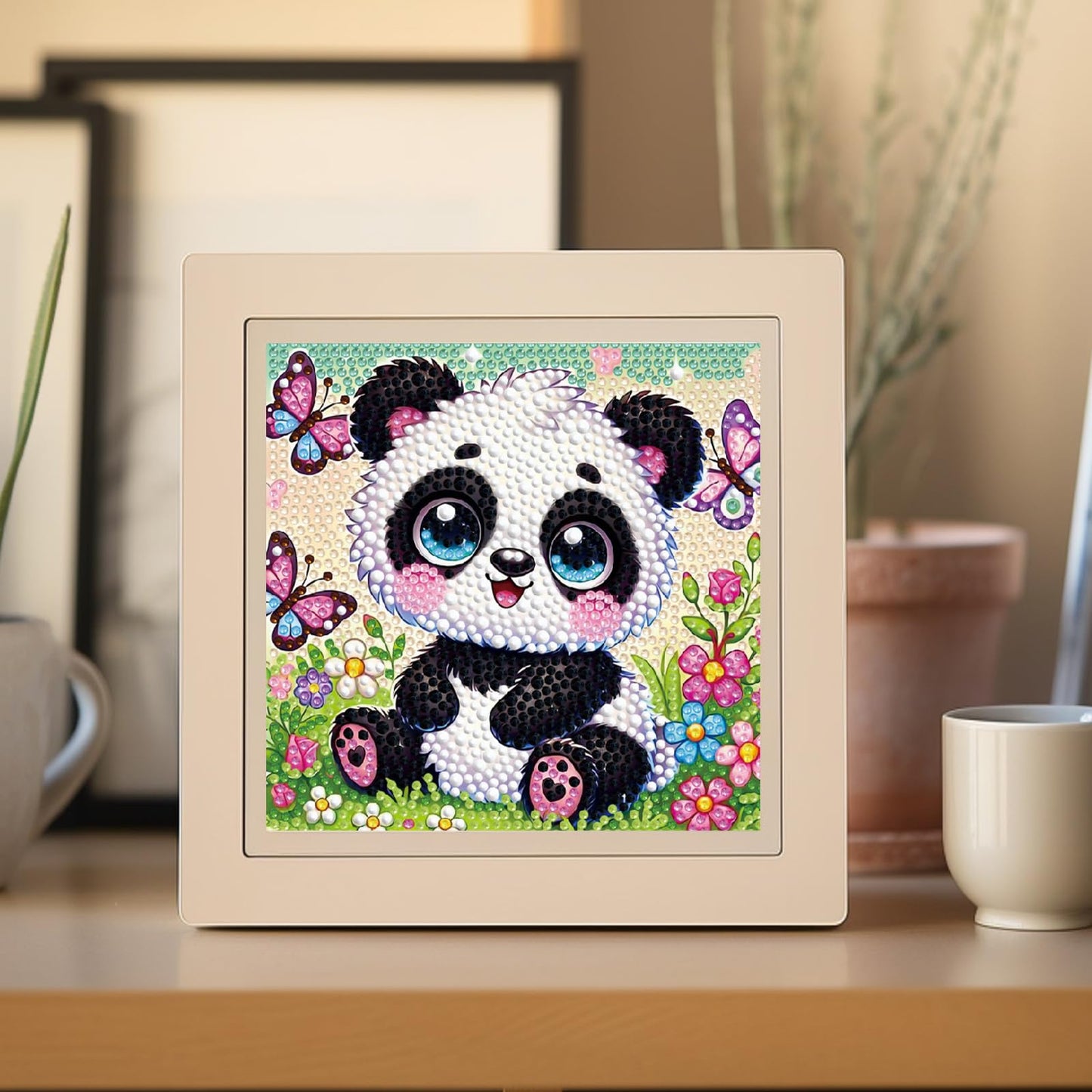 QAWRZZPR 4 Pcs Diamond Art Kits for Kids - Diamond Art for Kids Ages 4-8 & Gem Art for Kids Full Drill Cartoon Anime Theme, Diamond Painting for Kids