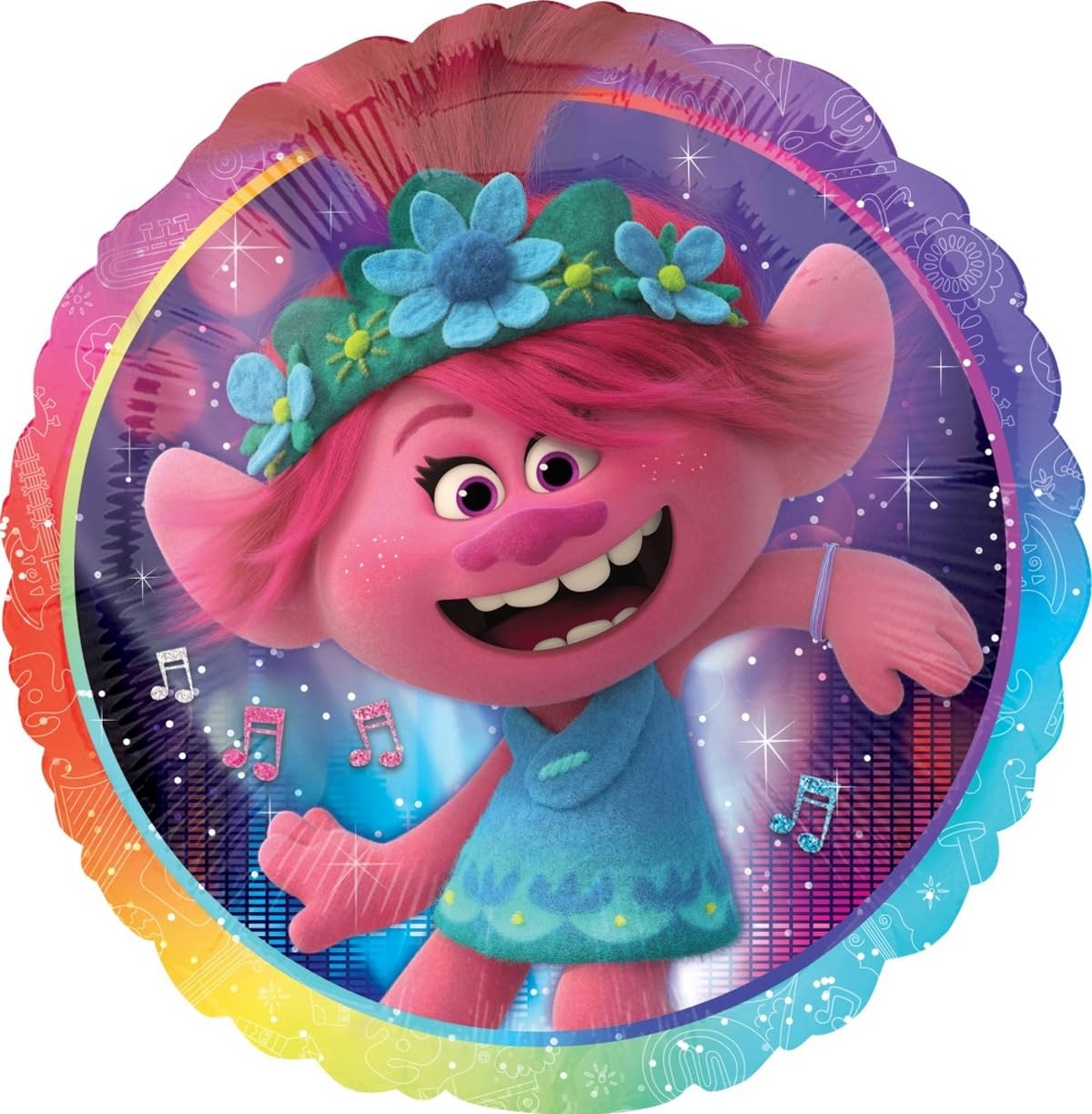Poppy World Tour 4th Birthday Party Supplies Trolls 15pc Balloons Bouquet