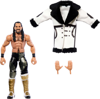 Mattel WWE Top Picks Elite Action Figure & Accessories Set, Seth “Freakin” Rollins 6-inch Collectible with Swappable Hands, Ring Gear & 25