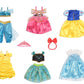 Sweet Dolly 18 Inch Doll Clothes 6 Sets Princess Dresses Accessories Costume Jasmine Aurora Belle Snow White for 18 Inch Dolls