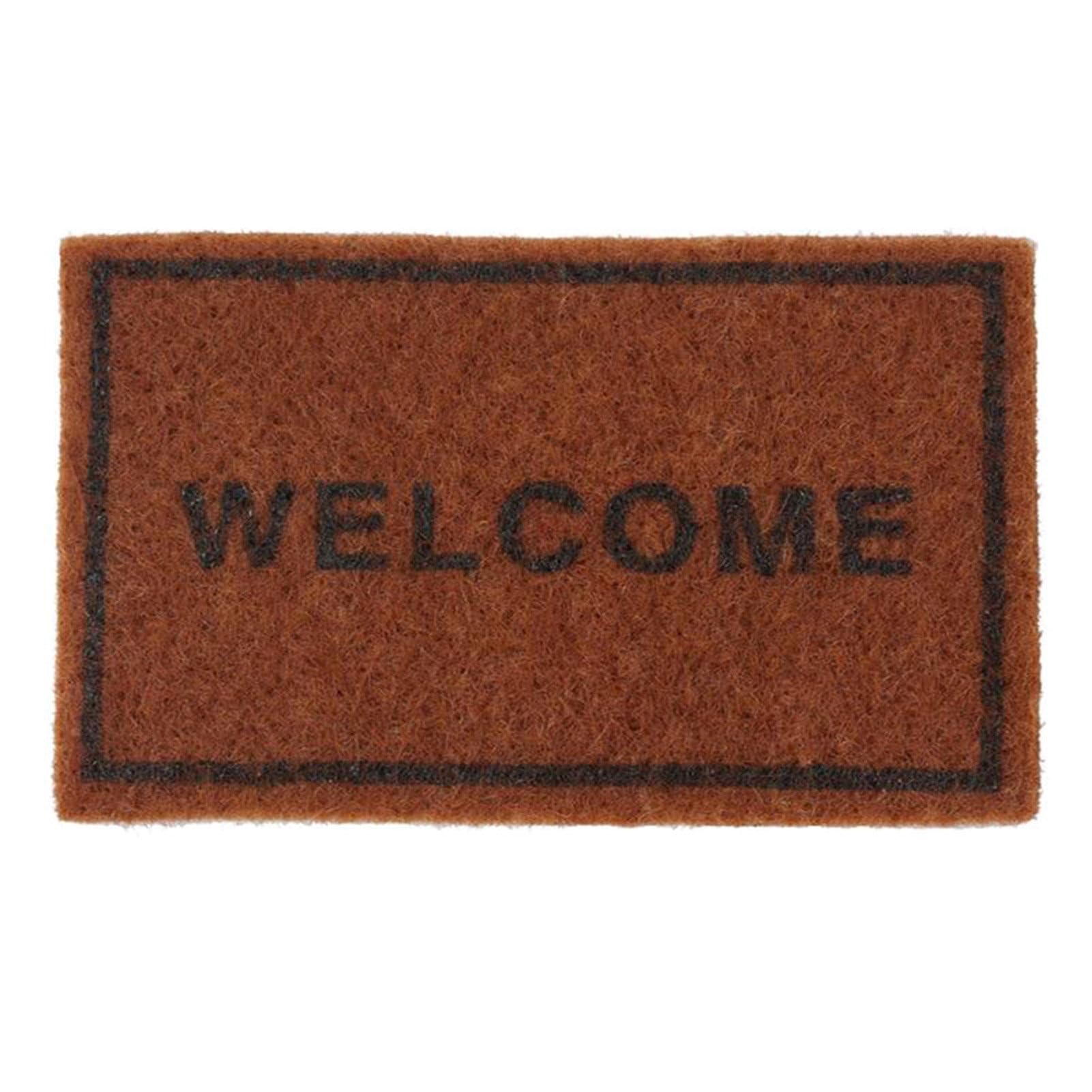 1Pc Brown 1/12 Miniature Welcome Mats Doormat Dollhouse Decoration Accessories, DIY Micro Scene Decor