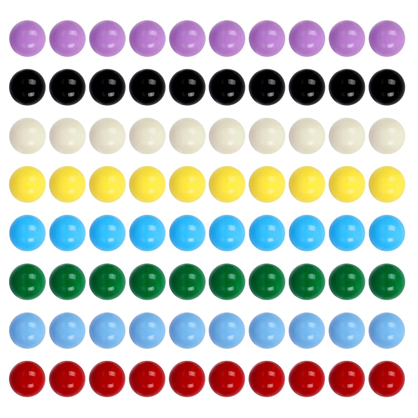 Laviesto Game Replacement Balls, 80 Pieces Acrylic Colored Balls for Games-Board Games,Chinese Checkers Marbles,Aggravation Game,Marble Run Toy-14mm/8