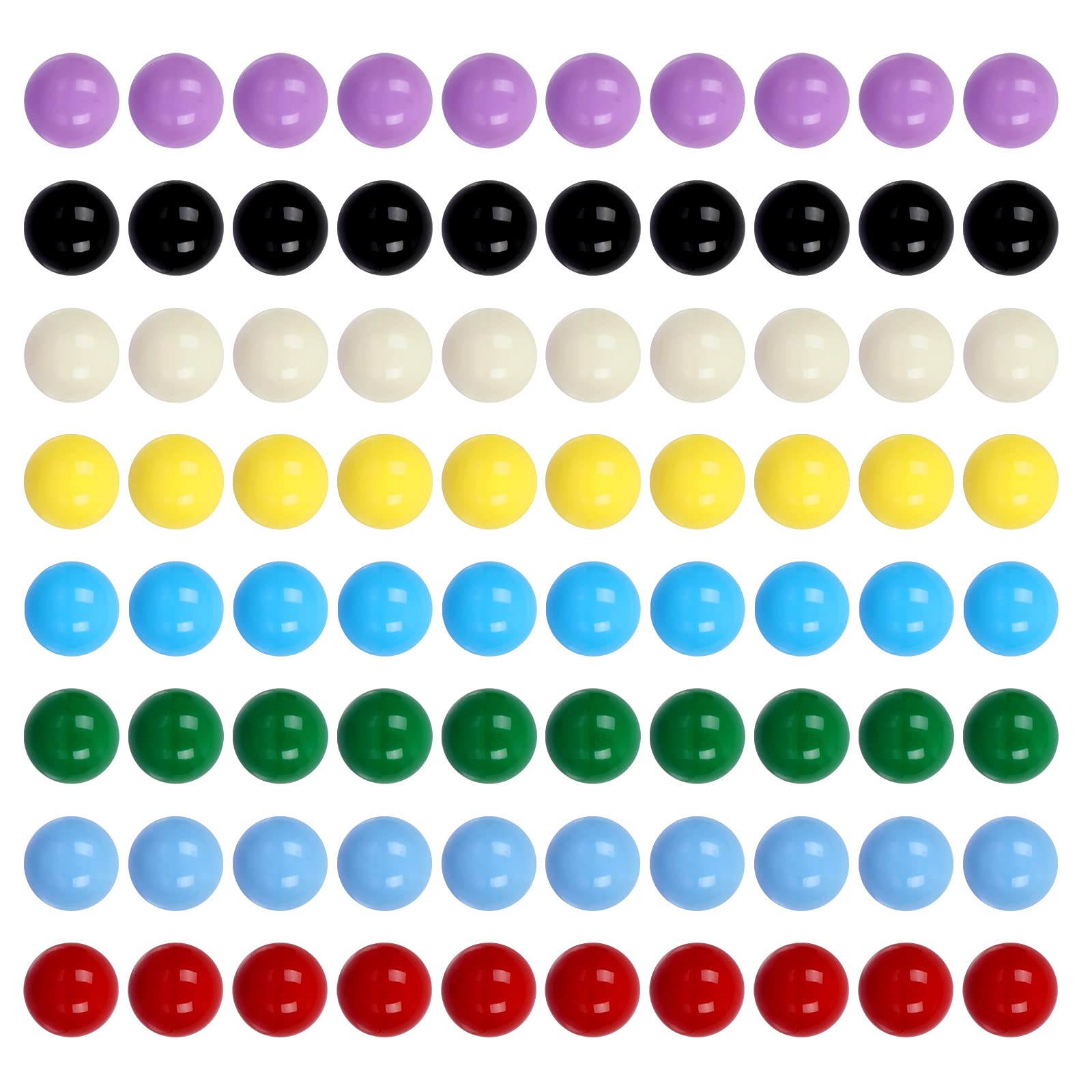 Laviesto Game Replacement Balls, 80 Pieces Acrylic Colored Balls for Games-Board Games,Chinese Checkers Marbles,Aggravation Game,Marble Run Toy-14mm/8