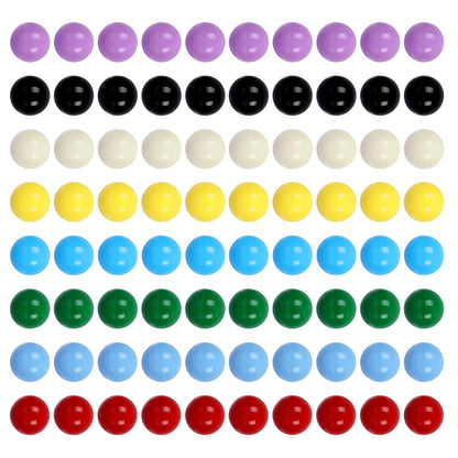 Laviesto Game Replacement Balls, 80 Pieces Acrylic Colored Balls for Games-Board Games,Chinese Checkers Marbles,Aggravation Game,Marble Run Toy-14mm/8