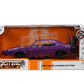 Jada Toys Big Time Muscle 1:24 1969 Dodge Charger Daytona Die-cast Car Purple, Toys for Kids and Adults