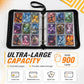 Universal 9-Pocket Trading Card Binder, 50 Pages for 900+ Pokemon Card binder - Eevee Pokedex Gengar Binder for Sports/Game Cards & Collectibles