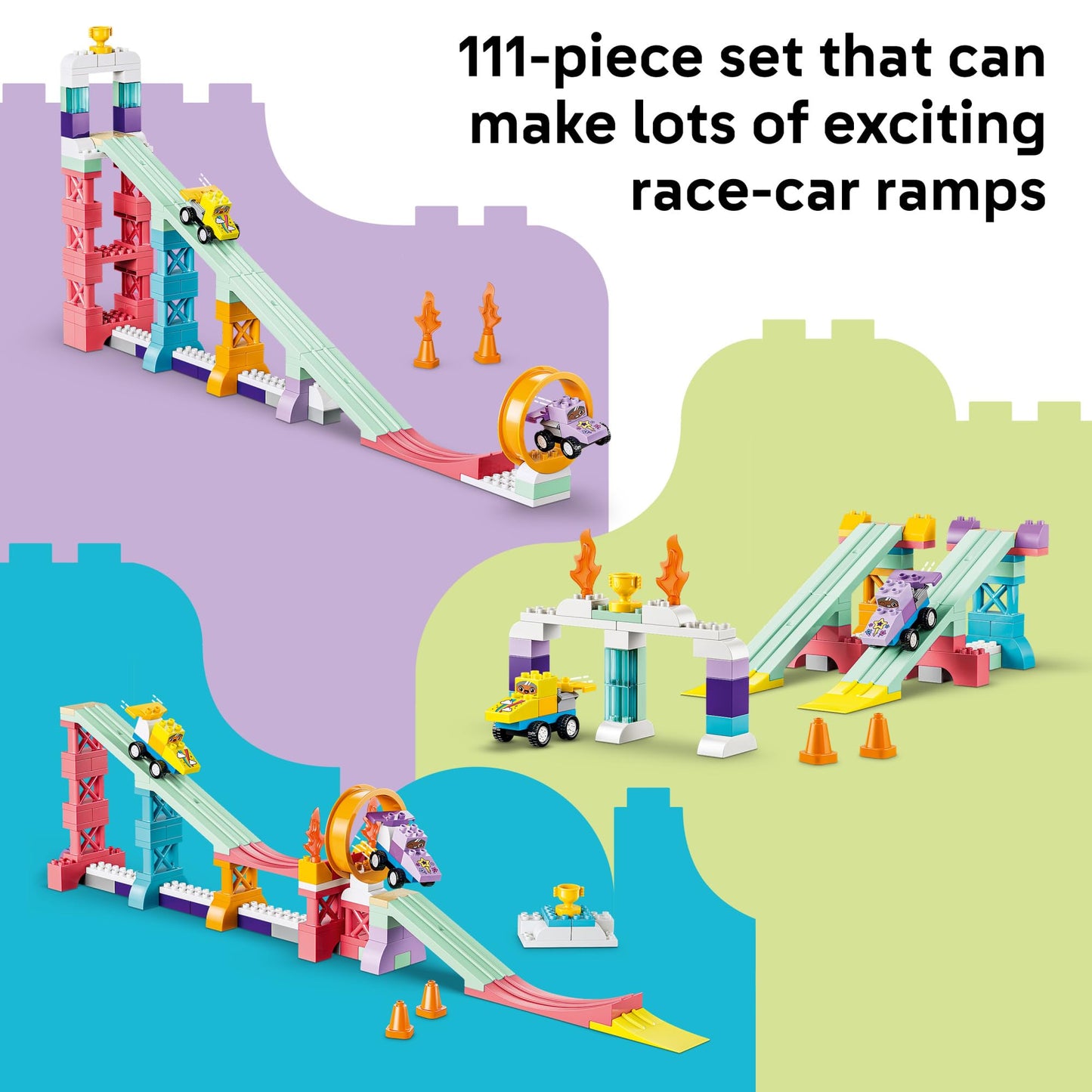 LEGO DUPLO 3 in 1 Creative Ramps with Vehicles 10478