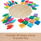 Fisher-Price Wood Preschool Toy Mandala Puzzle with Geometric Design, 41 Wooden Pieces for Kids Ages 3+ Years