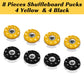TORPSPORTS (Dia.58mm)2-1/4'' Shuffleboard Pucks, Matt surface Set of 8 Orange/Black