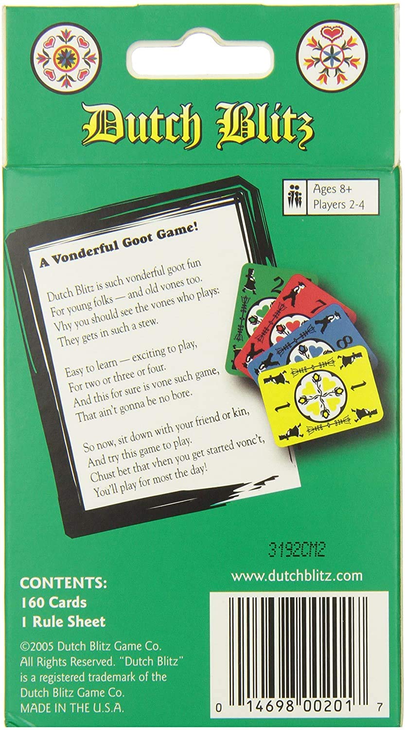 Dutch Blitz Card Game - Original Fast Paced Family Game with 160 Cards