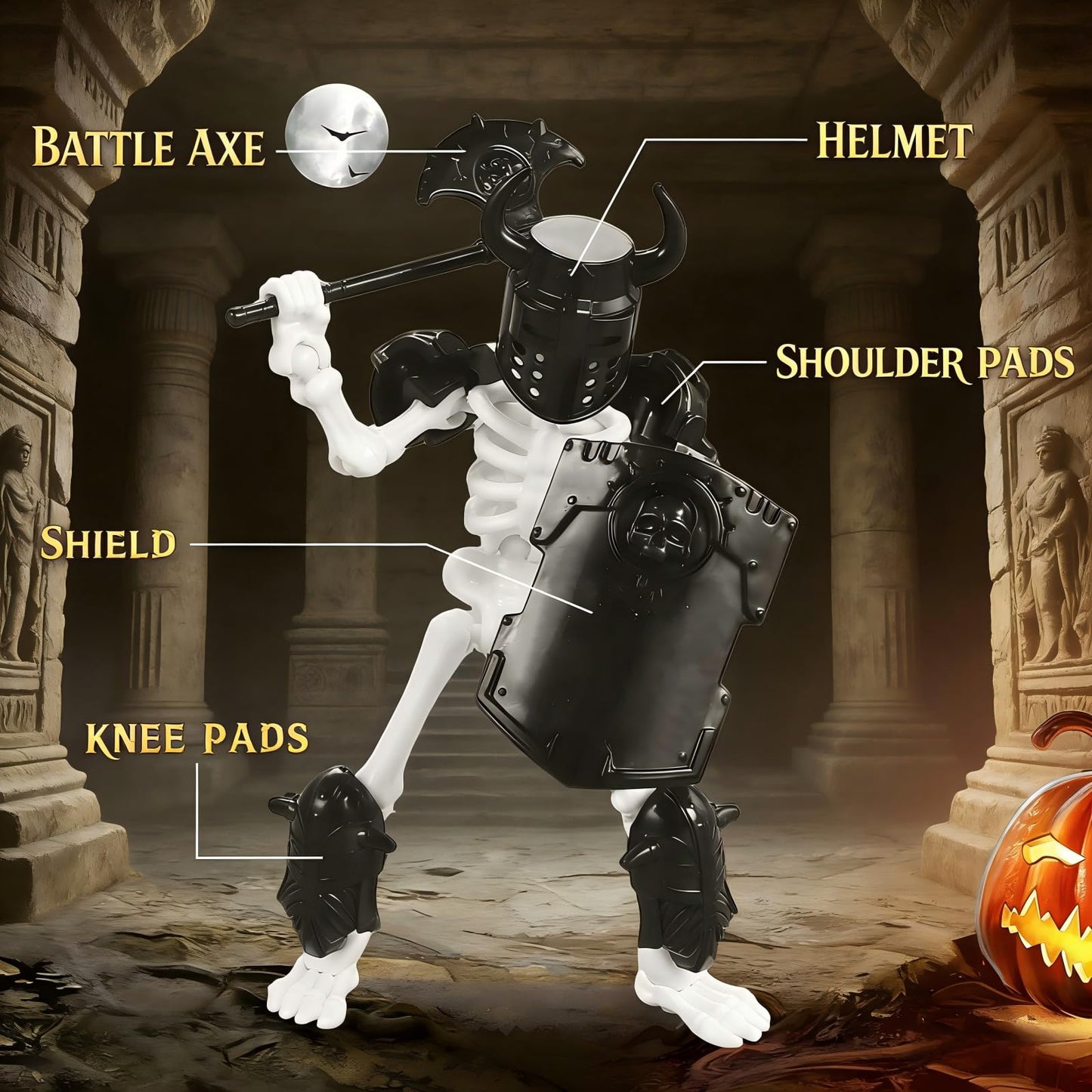 FortiTrust 6 Pack T13 Action Figure Set, Skeleton Action Figure Mini Skeletons for Halloween Decorations Dummy 13, Titan 13, Skeleton Toy