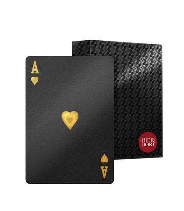 BIERDORF Diamond Waterproof Black Playing Cards, Poker Cards, HD, Deck of Cards (Black)