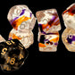 Sirius Dice SDZ000202 Translucent Purple44; Orange & Clear - Set of 7
