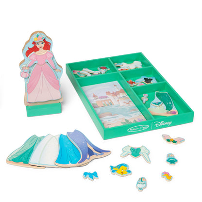 Melissa & Doug Disney Ariel Magnetic Wooden Dress-Up Doll Play Set