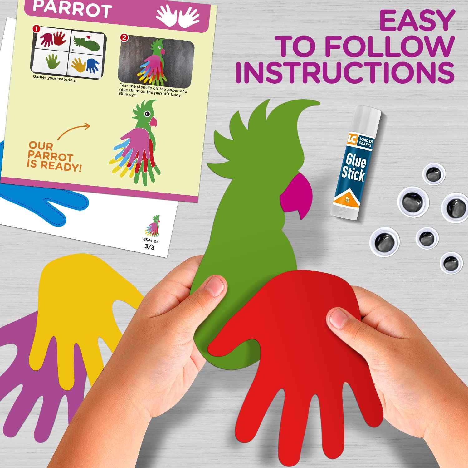 Arts and Crafts Kit for Toddlers Ages 2, 3, 4, 5 Years. Easy Animal Crafts for Kids
