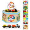 Wooden Activity Cube 9-in-1 Montessori Toys for 1+ Year Old Boys Girls Educational Learning Toys for Toddlers Age 1-2 One Year Old First Birthday Gift