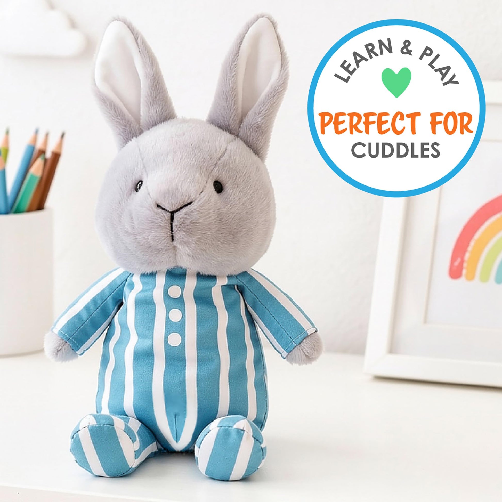 Kids Preferred Goodnight Moon Bunny Plush Cuddle Pal 14 Inch - Baby's First Stuffed Animal Blankie